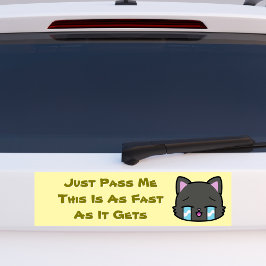 Geef me gewoon door, dit is zo snel als het gaat bumpersticker