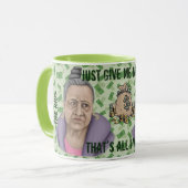 Geef me gewoon geld mok (Voorkant links)