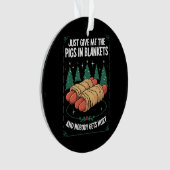 Geef me gewoon Pigs In Blankets Grappig Kerstfeest Ornament (voorkant)