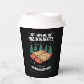 Geef me gewoon varkens in dekens hilarisch kerstfe papieren bekers (Voorkant)
