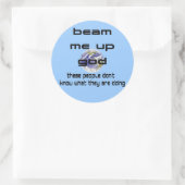 Geef me God een straal Ronde Sticker (Tas)