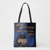 Geef me hekserige boeken met een beetje extra krui tote bag (Voorkant)