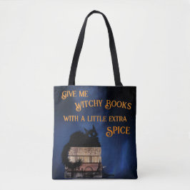 Geef me hekserige boeken met een beetje extra krui tote bag