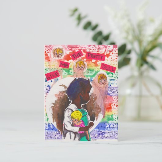 Geef me het  Briefkaart Doll (Staand voorkant)