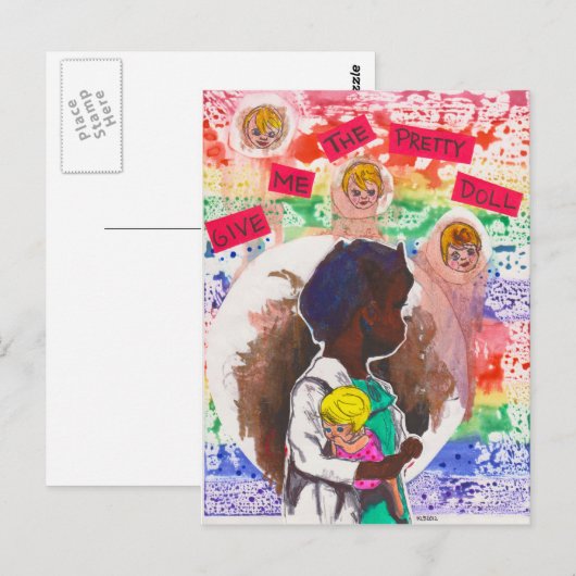 Geef me het  Briefkaart Doll (Voorkant / Achterkant)