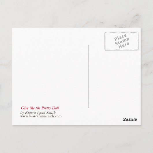 Geef me het  Briefkaart Doll (Achterkant)