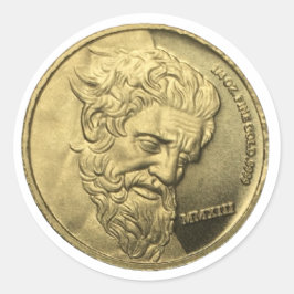 Geef me het goud ronde sticker