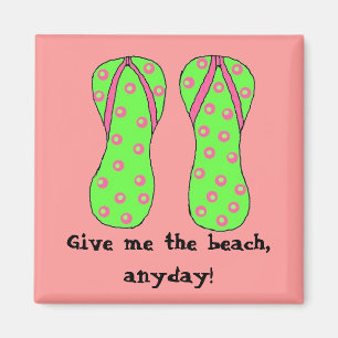 Geef me het strand, elke dag! magneet