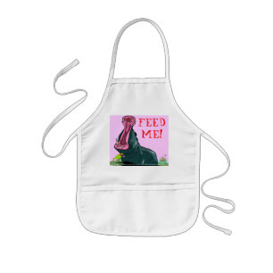 Geef me het voer!  - Hungry Hippo - Apron 4 Kinder Schort