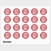 Geef me HRT Retro Protest Ronde Sticker (Vel)