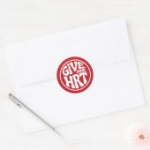 Geef me HRT Retro Protest Ronde Sticker (Envelop)