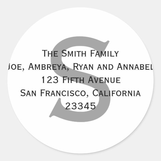 Geef me je adres (label)! ronde sticker (Voorkant)