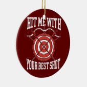 Geef me je beste gebluste Archer Bow-pijl. Keramisch Ornament (Rechts)