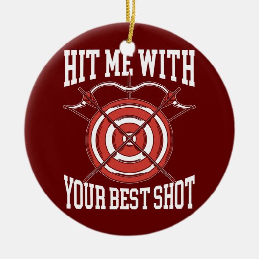 Geef me je beste gebluste Archer Bow-pijl. Keramisch Ornament (Voorkant)