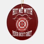 Geef me je beste gebluste Archer Bow-pijl. Keramisch Ornament (Links)