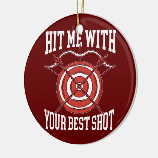 Geef me je beste gebluste Archer Bow-pijl. Keramisch Ornament (Links)