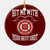 Geef me je beste gebluste Archer Bow-pijl. Keramisch Ornament (Achterkant)