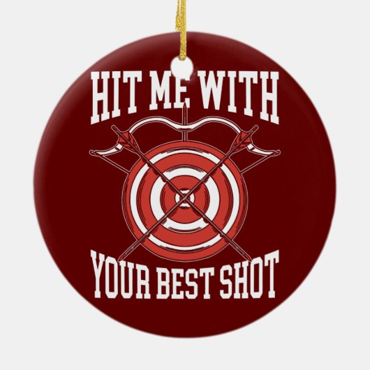 Geef me je beste gebluste Archer Bow-pijl. Keramisch Ornament (Achterkant)