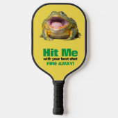 Geef me je beste schitterende mond-kikker. pickleball paddle (Achterkant)