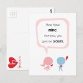 Geef me je hart briefkaart (Voorkant / Achterkant)