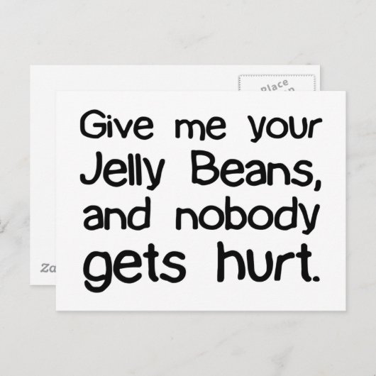 Geef me je Jelly Beans Briefkaart (Voorkant / Achterkant)