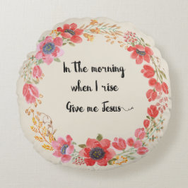 Geef me Jesus Hymn Quote Pillow Rond Kussen