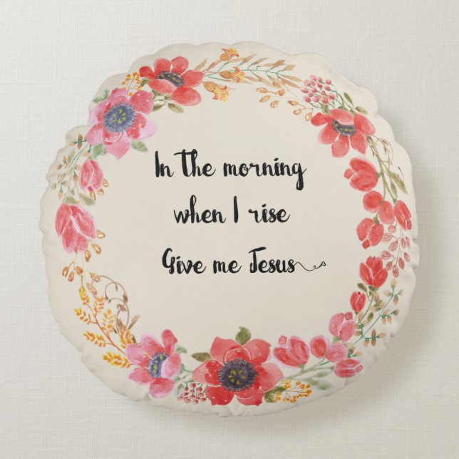 Geef me Jesus Hymn Quote Pillow Rond Kussen (Voorkant)