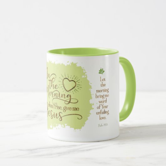 "Geef me Jezus" 11oz Combo Mok (Limoen) (Voorkant rechts)