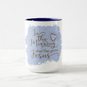 "Geef me Jezus" 15 oz Combo Mok (marine/blauw) (Midden)