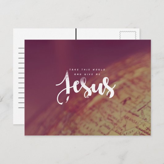 Geef me Jezus Briefkaart (Voorkant / Achterkant)