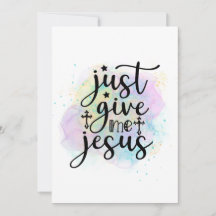 Geef me Jezus Christelijke aanbidding Flat Kaart