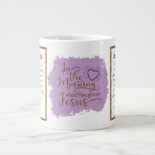 "Geef me Jezus" Jumbo Mok (Paars/goud)
