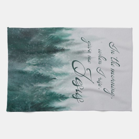 Geef me Jezus Pine Boom Theedoek (Horizontaal)