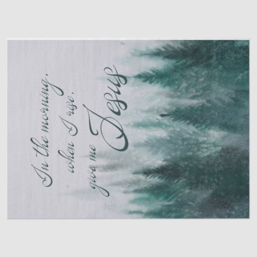 Geef me Jezus Pine Boom Tissuepapier (Voorkant)