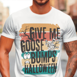 Geef me kippenvel halloween retro t-shirt
