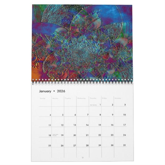 "Geef me kleur" (2 pagina's) Kalender 2026 (Jan 2026)