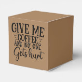 Geef me koffie en niemand raakt gewond bedankdoosjes (Achterkant)