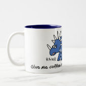 Geef me koffie en niemand raakt gewond! Coffee Mug Tweekleurige Koffiemok (Links)