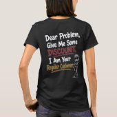"Geef me korting" Grappige Klacht van Klant T-shirt (Achterkant)