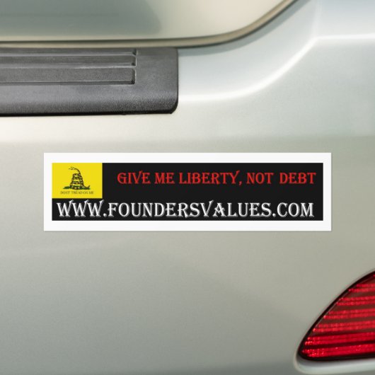 Geef me Liberty Bumber Sticker (Op auto)