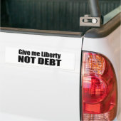 Geef me Liberty not Debt Bumpersticker (Op Truck)