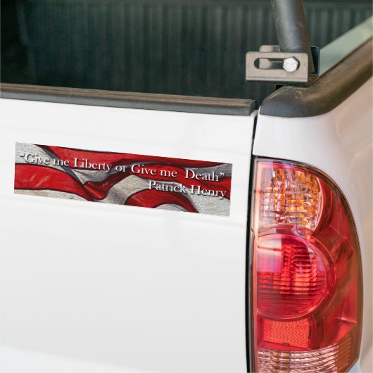 Geef me Liberty of geef me dood Patrick Henry Bumpersticker (Op Truck)