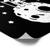 Geef Me Meer Ruimte Grappige Astronaut Maan Ster H Poster (Hoek)
