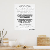 GEEF ME MIJN SON-gedicht Poster (Keuken)
