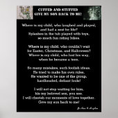 GEEF ME MIJN SON-gedicht. Poster (Voorkant)