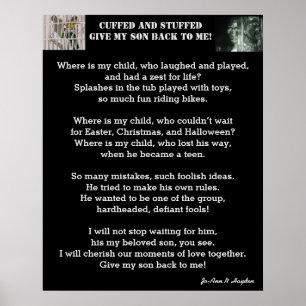 GEEF ME MIJN SON-gedicht TERUG Poster