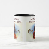 Geef me m'n koffie en niemand krijgt hurt! mok (Midden)