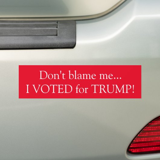 Geef me niet de schuld bumpersticker (Op auto)