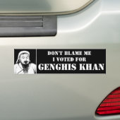 Geef me niet de schuld... bumpersticker (Op auto)