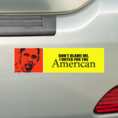 Geef me niet de schuld dat ik voor de Amerikaan he Bumpersticker (Op auto)
